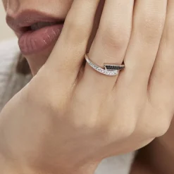 Histoire d'Or Bague Argent Blanc Agafya Oxydes De Zirconium New