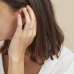 Histoire d'Or Bague Argent Blanc Bennett Oxydes De Zirconium Clearance