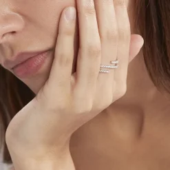 Histoire d'Or Bague Argent Blanc Bennett Oxydes De Zirconium Clearance