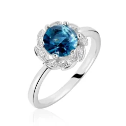 Histoire d'Or Bague Argent Blanc Clover Verre Oxydes De Zirconium New