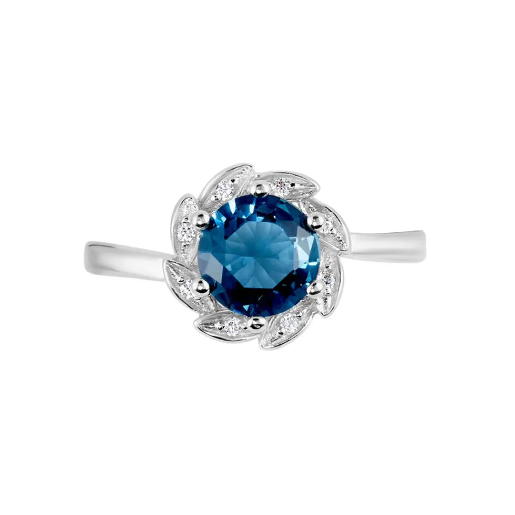 Histoire d'Or Bague Argent Blanc Clover Verre Oxydes De Zirconium New