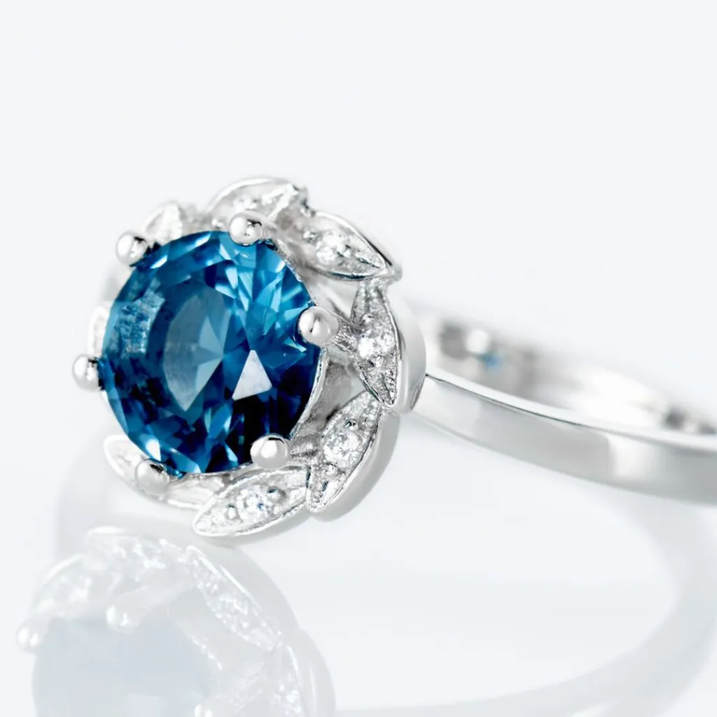 Histoire d'Or Bague Argent Blanc Clover Verre Oxydes De Zirconium New