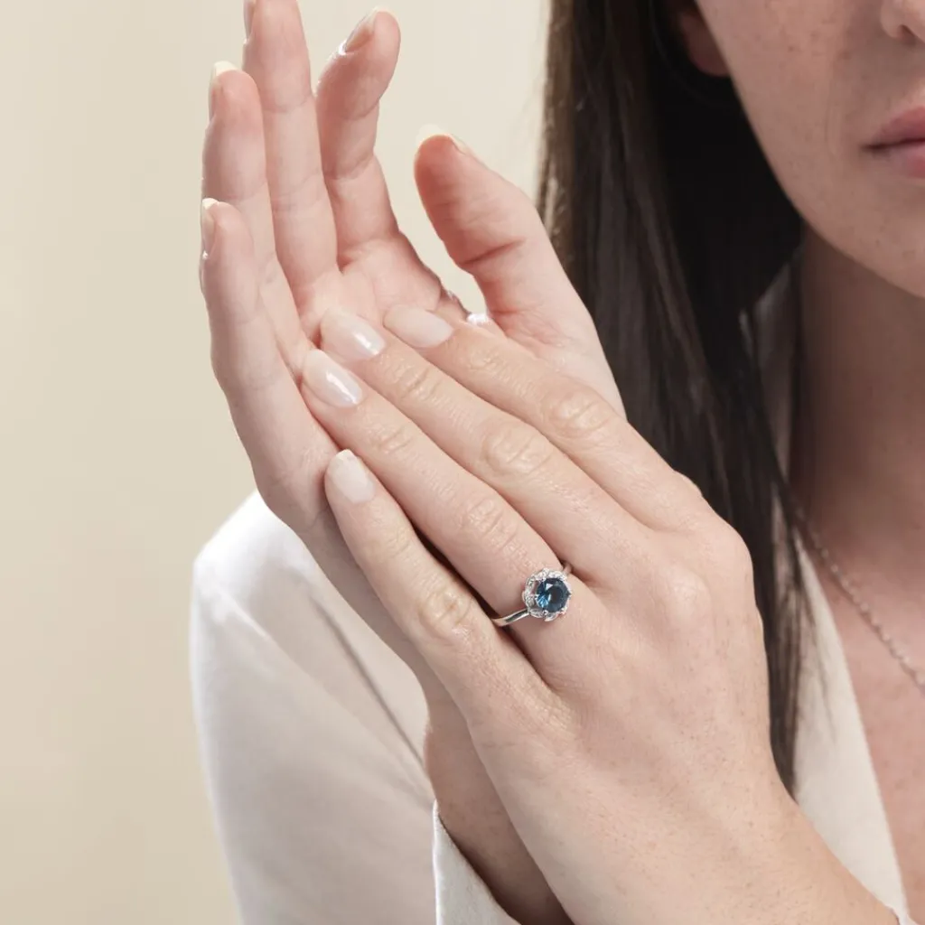 Histoire d'Or Bague Argent Blanc Clover Verre Oxydes De Zirconium New