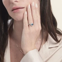 Histoire d'Or Bague Argent Blanc Clover Verre Oxydes De Zirconium New