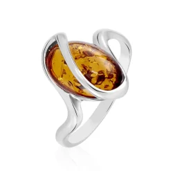 Histoire d'Or Bague Argent Blanc Leeloo Ambre Outlet