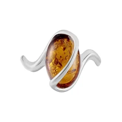 Histoire d'Or Bague Argent Blanc Leeloo Ambre Outlet