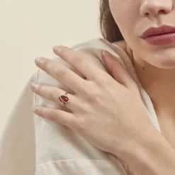 Histoire d'Or Bague Argent Blanc Leeloo Ambre Outlet