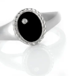 Histoire d'Or Bague Argent Blanc Lugus Email Et Oxyde De Zirconium Hot