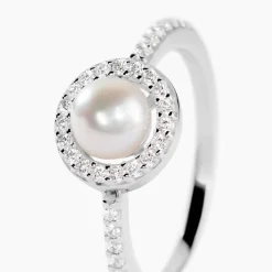 Histoire d'Or Bague Argent Blanc Suada Perle De Culture Oxyde De Zirconium Best