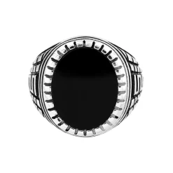 Histoire d'Or Bague Argent Blanc Thimeo Agathe Noire argent gris agate noire Hot