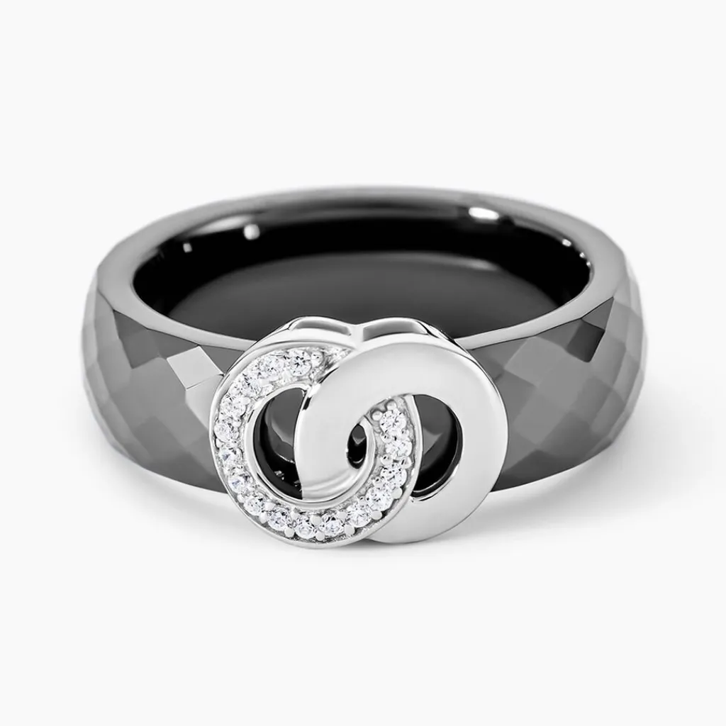 Histoire d'Or Bague Argent Blanc Valérie Oxyde De Zirconium Et Céramique Clearance