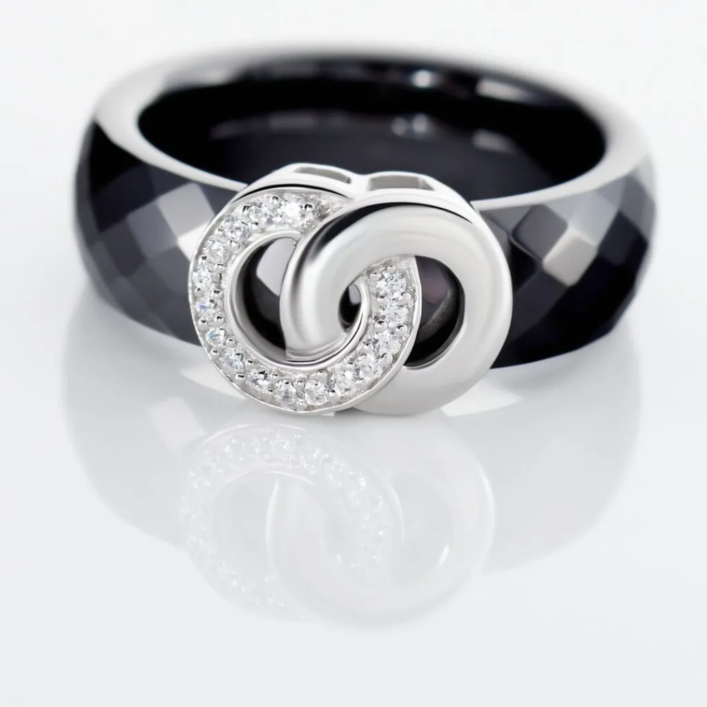 Histoire d'Or Bague Argent Blanc Valérie Oxyde De Zirconium Et Céramique Clearance