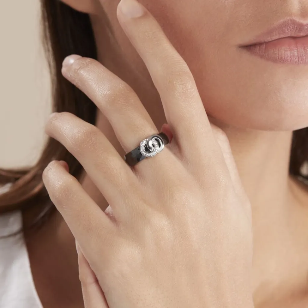 Histoire d'Or Bague Argent Blanc Valérie Oxyde De Zirconium Et Céramique Clearance