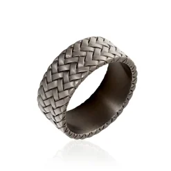 JOURDAN Bague Argent Noir Hot