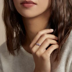 Histoire d'Or Bague Argent Purple Bloom Oxyde De Zirconium Discount