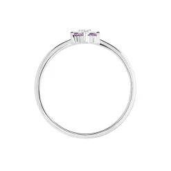 Histoire d'Or Bague Argent Purple Bloom Oxyde De Zirconium Discount
