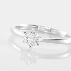 Histoire d'Or Bague Athena or blanc diamant New