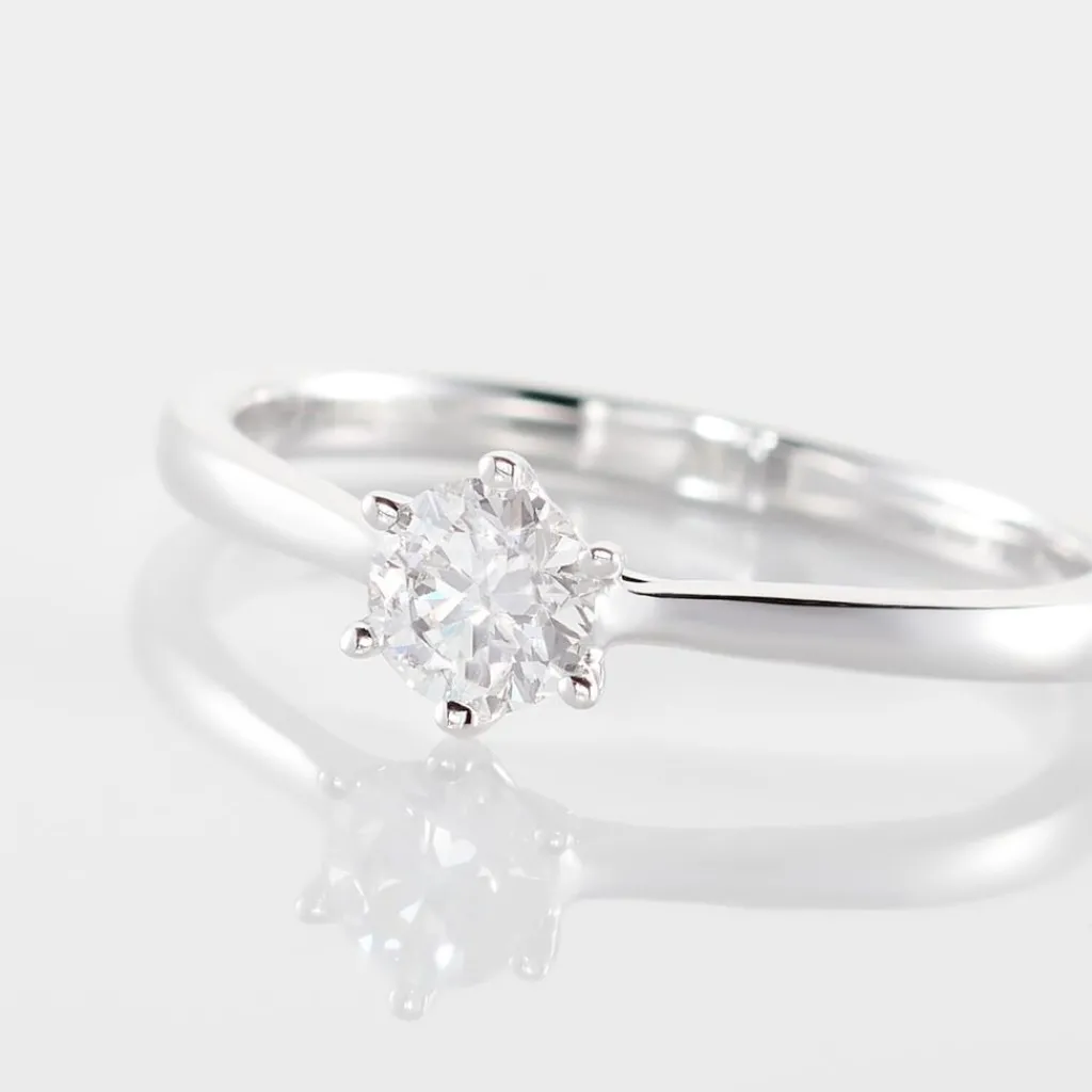 Histoire d'Or Bague Athena or blanc diamant New