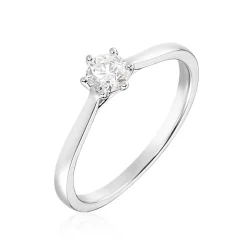 Histoire d'Or Bague Athena Platine Blanc Diamant Outlet