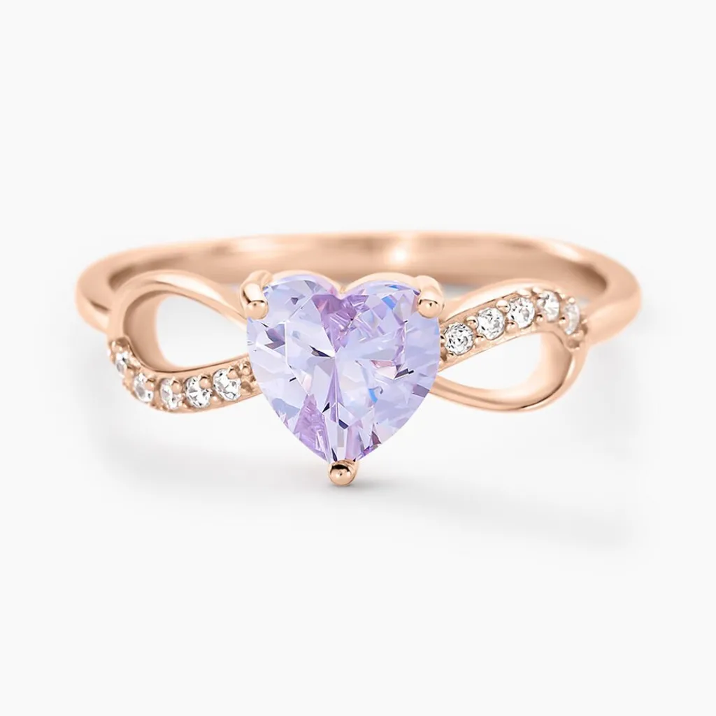 Histoire d'Or Bague Atieno Argent Rose Oxyde De Zirconium argent rose oxyde lavande Hot