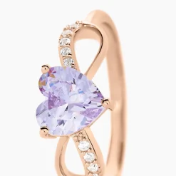 Histoire d'Or Bague Atieno Argent Rose Oxyde De Zirconium argent rose oxyde lavande Hot