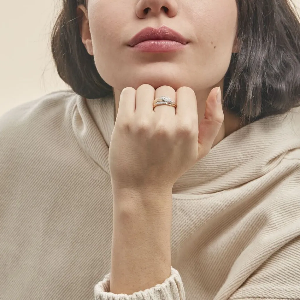 Histoire d'Or Bague Atlantide Or Jaune Diamant Sale