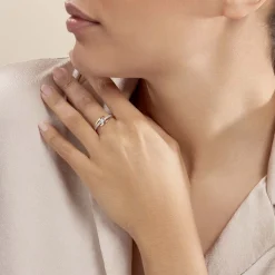 Histoire d'Or Bague Auberi Plaqué Or Jaune Oxyde De Zirconium Sale