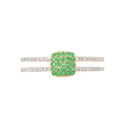 Histoire d'Or Bague Aude Or Rose Grenat Et Diamant