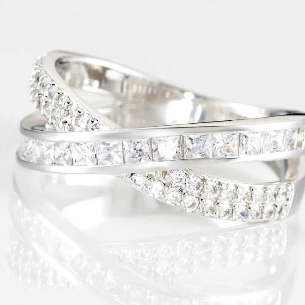 Histoire d'Or Bague Audon Argent Blanc Oxyde De Zirconium