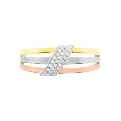 Histoire d'Or Bague Aurelianne Or Tricolore Diamant