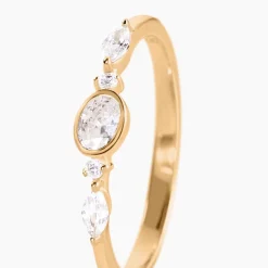 Histoire d'Or Bague Aurena Plaqué Or Jaune Oxyde De Zirconium Best