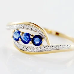 Histoire d'Or Bague Aurora Or Bicolore Saphir Et Diamant Sale