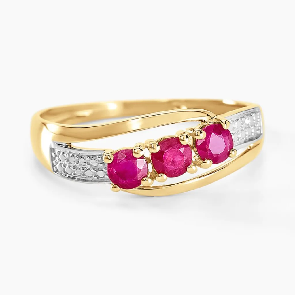 Histoire d'Or Bague Aurora or jaune rubis Hot