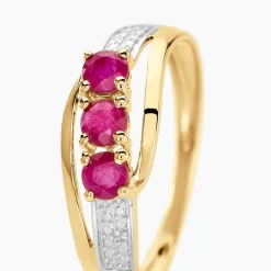 Histoire d'Or Bague Aurora or jaune rubis Hot