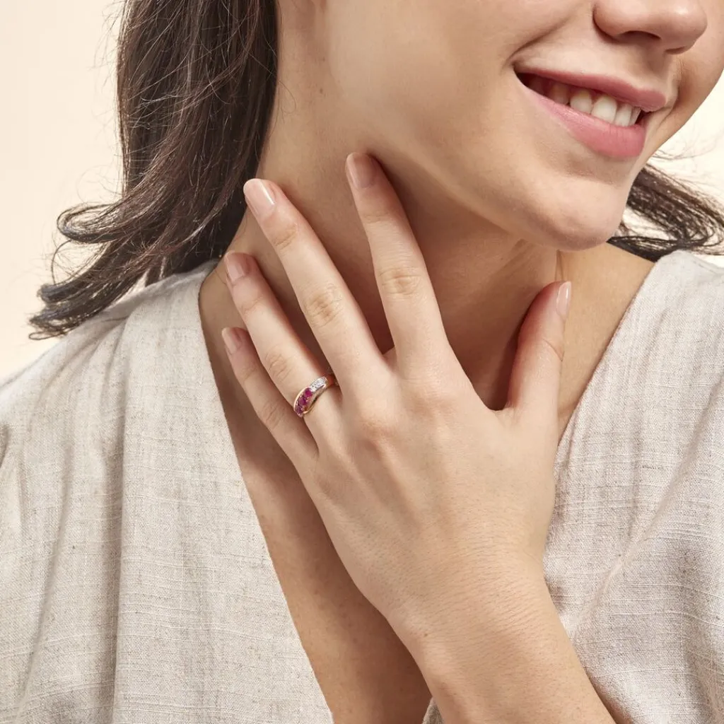 Histoire d'Or Bague Aurora or jaune rubis Hot