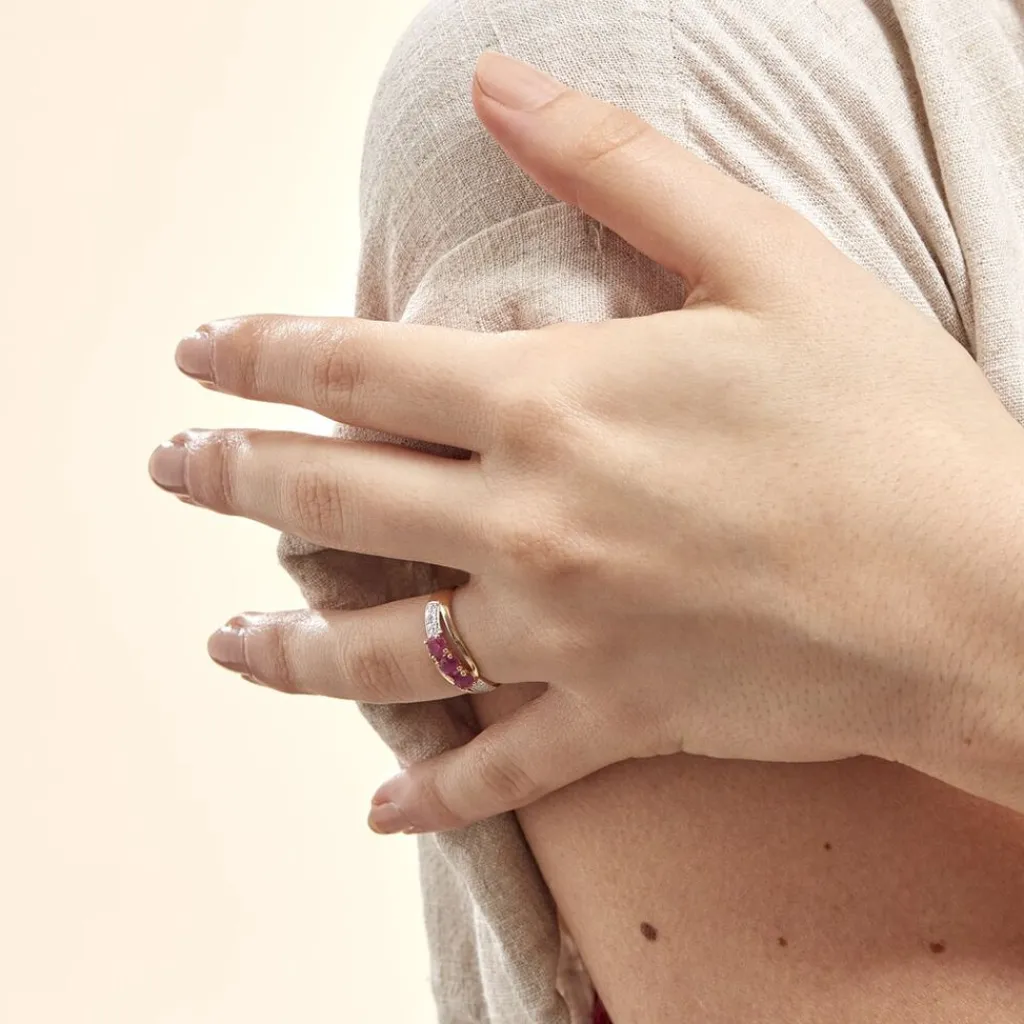 Histoire d'Or Bague Aurora or jaune rubis Hot