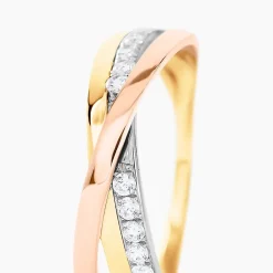 Histoire d'Or Bague Austyn Or Tricolore Oxyde De Zirconium Discount