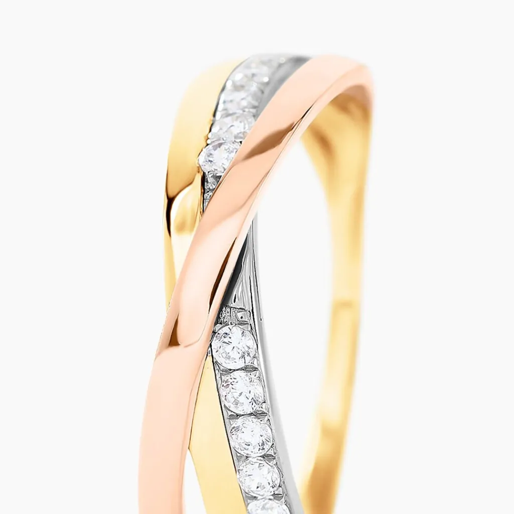Histoire d'Or Bague Austyn Or Tricolore Oxyde De Zirconium Discount
