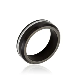 Histoire d'Or Bague Baldev Acier Bicolore New