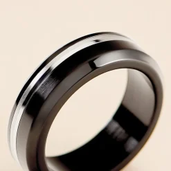 Histoire d'Or Bague Baldev Acier Bicolore New