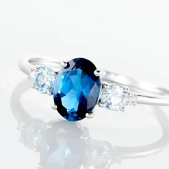 Histoire d'Or Bague Balthasar Or Blanc Topaze Topaze Oxyde Discount