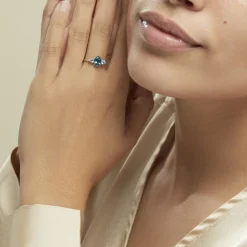 Histoire d'Or Bague Balthasar Or Blanc Topaze Topaze Oxyde Discount