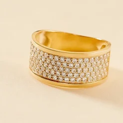 Histoire d'Or Bague Banda Or Jaune Oxyde De Zirconium