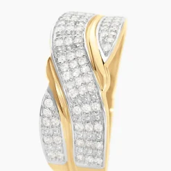 Histoire d'Or Bague Bandeau Or Jaune Oxyde De Zirconium Best