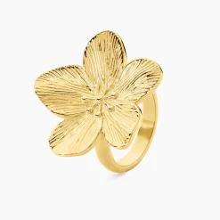 Histoire d'Or Bague Barbade Acier Jaune Online