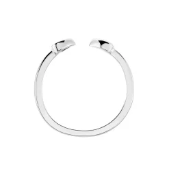 Histoire d'Or Bague Barbara Argent Blanc Discount