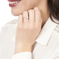 Histoire d'Or Bague Belen Or Rose Topaze Et Quartz Discount