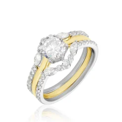 Histoire d'Or Bague Berlin Argent Bicolore Oxyde De Zirconium Sale