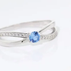 Histoire d'Or Bague Bertheline Argent Blanc Oxyde De Zirconium argent blanc oxyde bleu Clearance