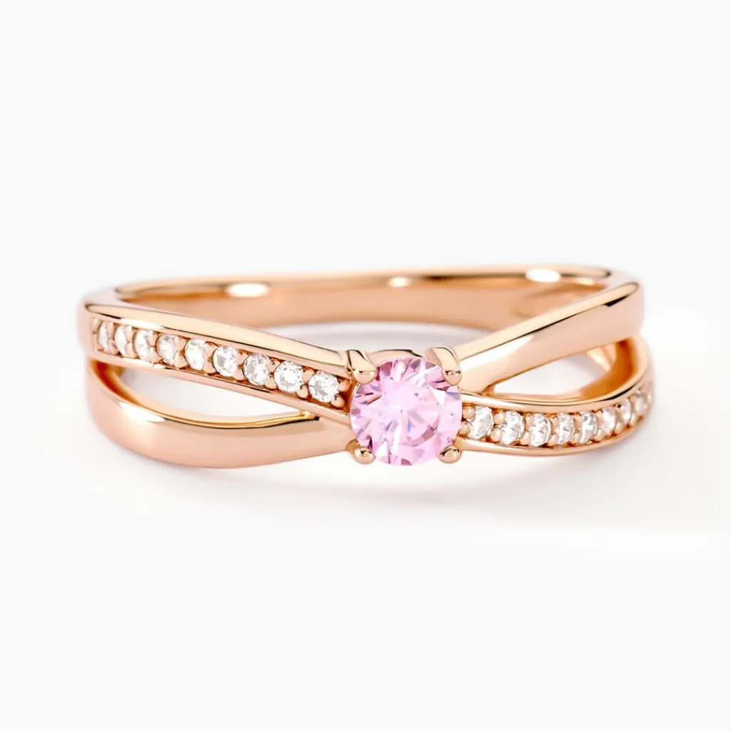 Histoire d'Or Bague Bertheline Argent Rose Oxyde De Zirconium argent rose oxyde rose Sale